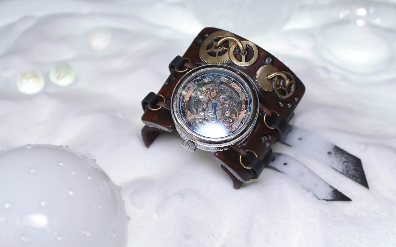 Стимпанк часы «Снежное»