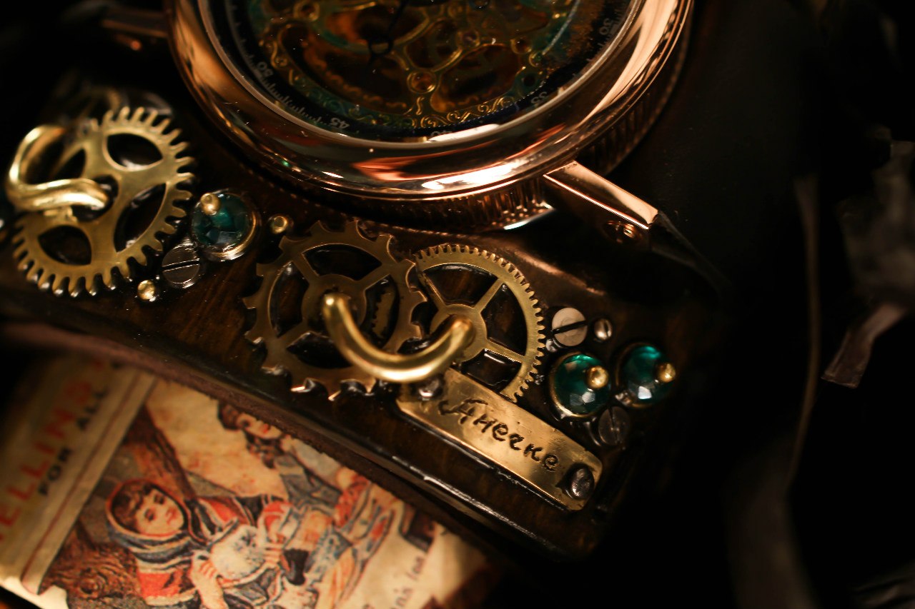 Стимпанк часы «Золото и медь»